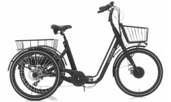 Bicicleta eléctrica triciclo Qivelo Senior Fold bicicleta plegable 250W Pedelec E-Bike 24 pulgadas 7 velocidades Shimano