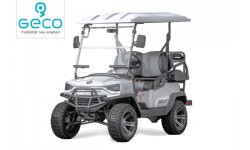 Carro de golf eléctrico GECO de 5 kW con 7,4 kW/h, baterías de 48 V y 155 Ah