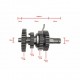 EJE SECUNDARIO CAJA DE CAMBIOS YX 150/160CC - 134MM / Ø15MM / Ø17MM